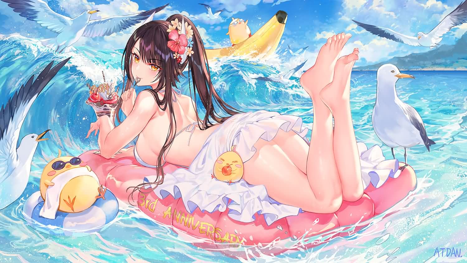【P站精选】夏季绅士必备，《动漫 二次元acg123萌妹泳装》高清墙纸特辑！